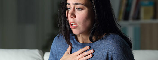 woman having an anxiety panic attack